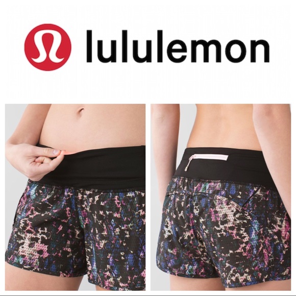 lululemon athletica Pants - Lululemon:Run Times Floral Sport Blk/Multi Shorts